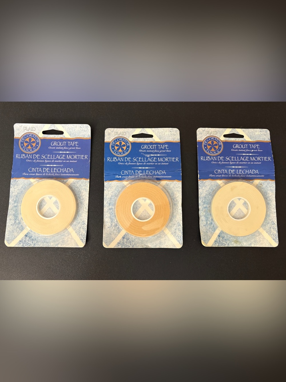 (3) NIB Plaid Decorator Tools Grout Tape